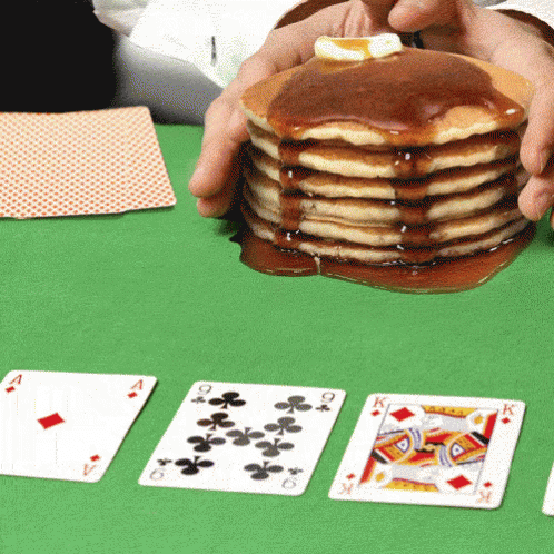 Pancake Bet Poker Game Meme GIF