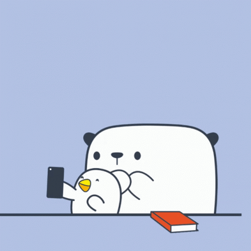 Panda And Bird Taking Selfie With Dog GIF