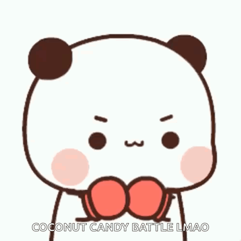 Panda Bear Boxing Gloves And Bow Tie GIF