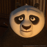 Panda Bear Close Up Striped Background GIF