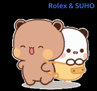 Panda Bear Holding Bar With Rolex