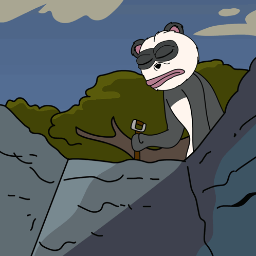 Panda Bear Holding White Object