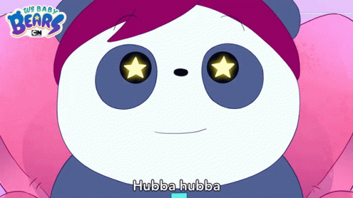 Panda Bear Saying Hubba Hubba GIF