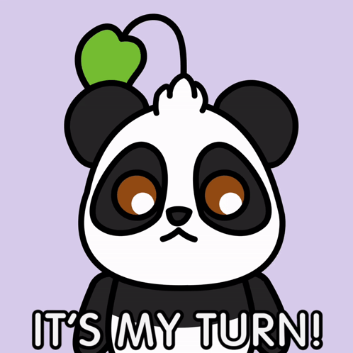 Panda Bear Saying It's My Turn GIF