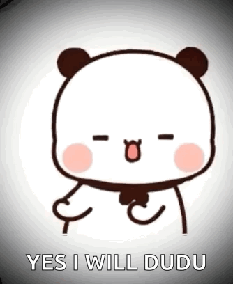 Panda Bear Thumbs Up Saying Yes I Will Dudu