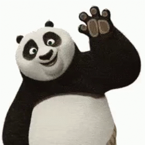 Panda Bear Waving GIF