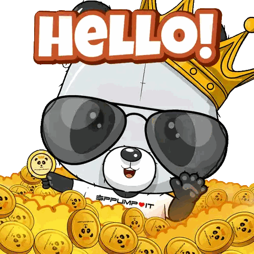 Panda Bear Wearing Sunglasses and Crown