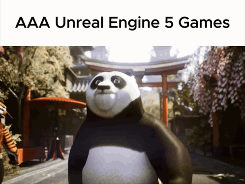 Panda Bear With AAA Unreal Engine 5 Games GIF