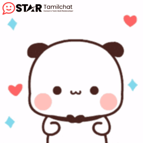 Panda Bear With Hearts and TamilChat