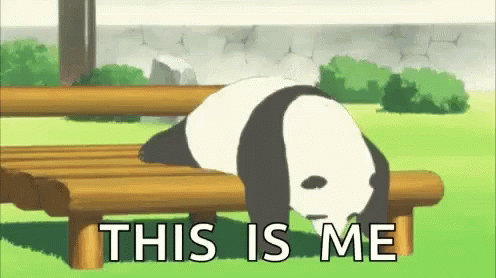 Panda Dragging Its Body Forward GIF