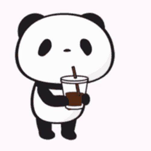 Panda Drink Drop GIF