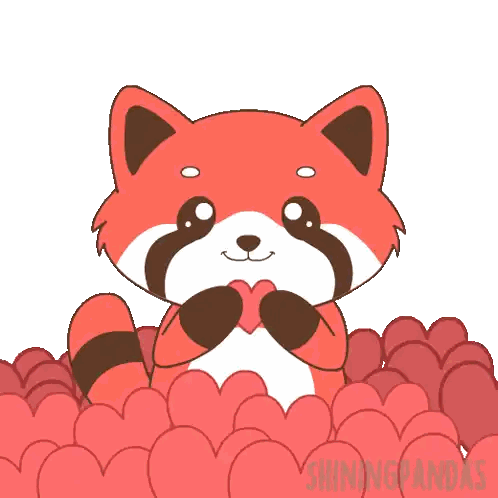 Panda Holding Heart