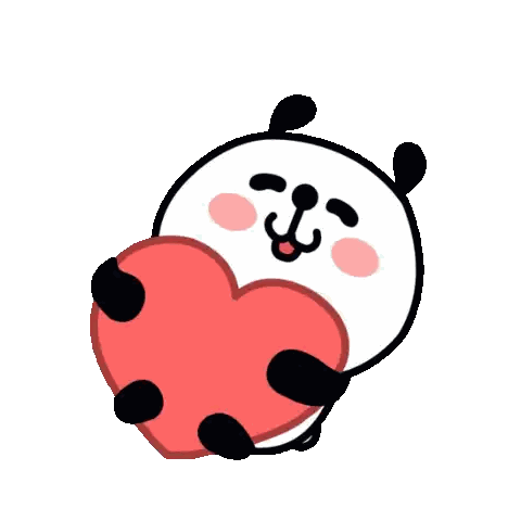 Panda Holding Heart