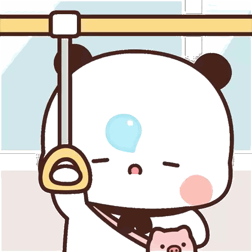 Panda Holding Yellow Handle