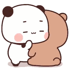 Panda Hugging Brown Teddy Bear