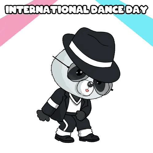 Panda in Michael Jackson Costume