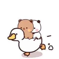 Panda Riding Duck