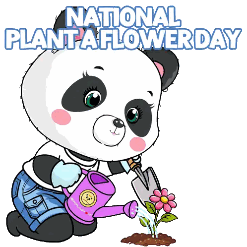 Panda Watering Flower