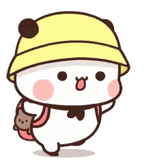 Panda With Yellow Hat and Backpack