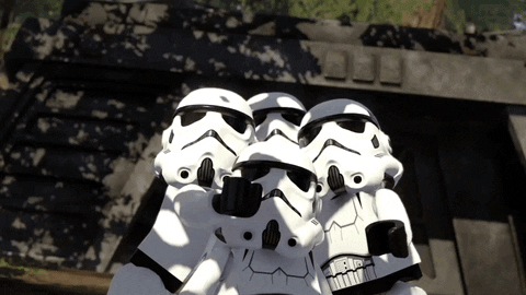 Panic Hug Lego Storm Troopers Star Wars GIF