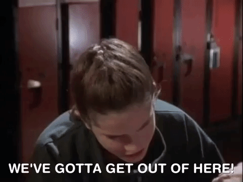 Panicking Get Me Outta Here GIF