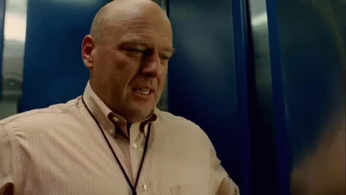 Panicking Hank Schrader Elevator Scene GIF