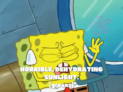 Panicking Spongebob Dehydrated Needs Water GIF