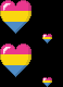 Pansexual Pride Heart Tunnel Flowing GIF