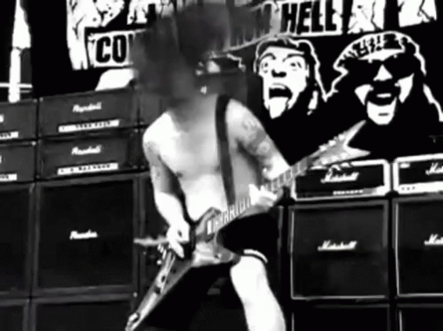 Pantera Crazy Guitar Playing GIF