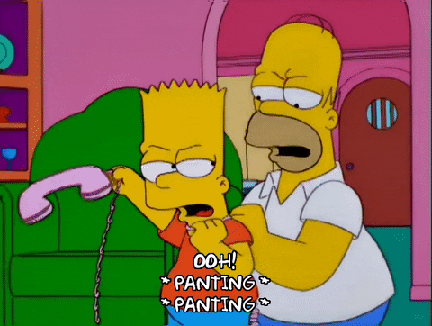 Panting Simpsons Out Of Breath GIF