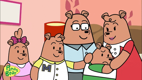 Pants Bear Family Big Hugs GIF
