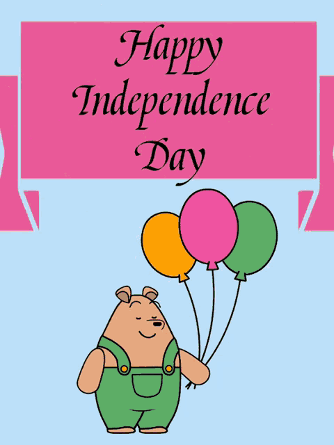 Pants Bear Happy Independence Day GIF