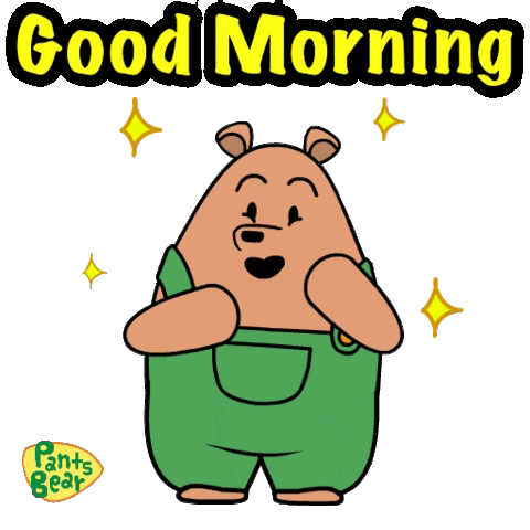 Pants Bear Say Good Morning While Having Exercise GIF