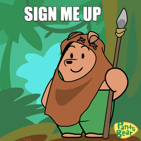 Pants Bear Sign Me Up GIF