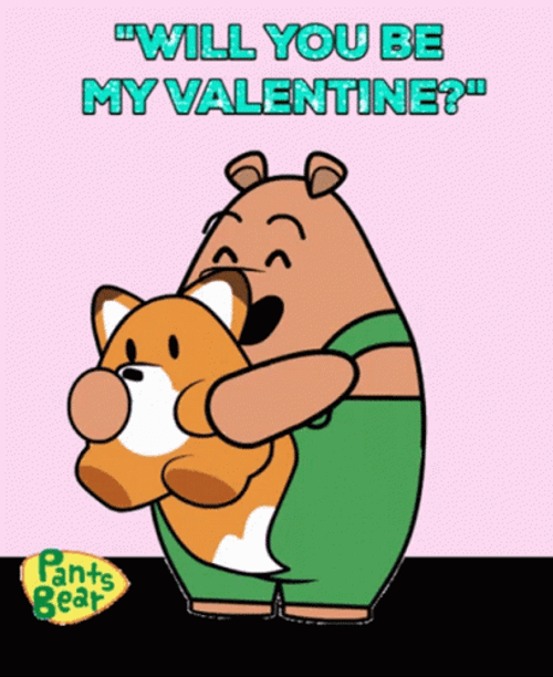 Pants Bear Will You Be My Valentine GIF