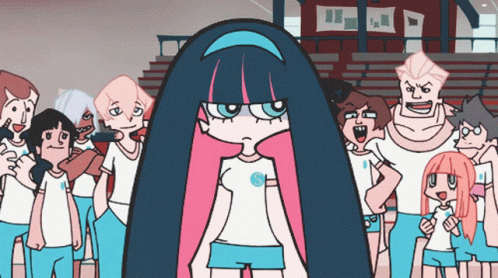 Panty And Stocking Holding Arrow GIF
