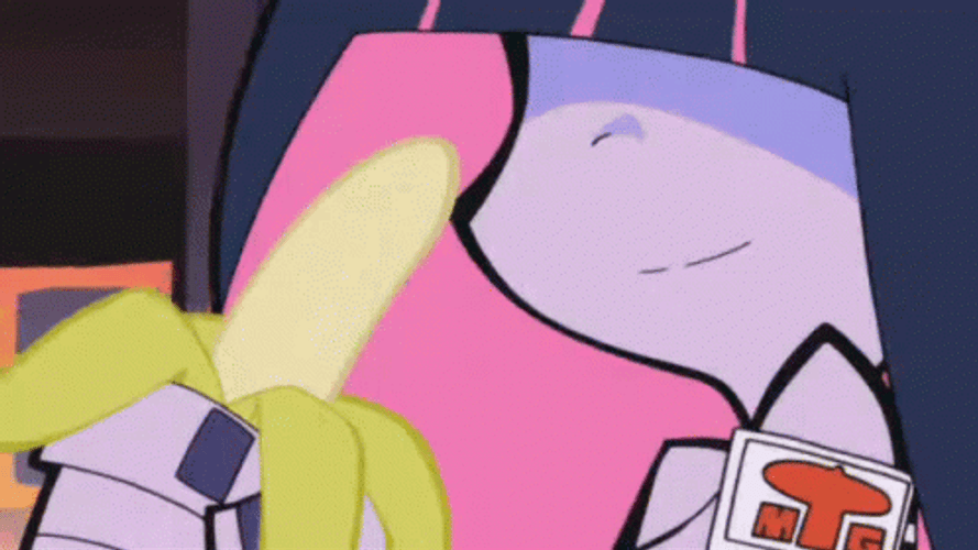 Panty And Stocking Banana GIF