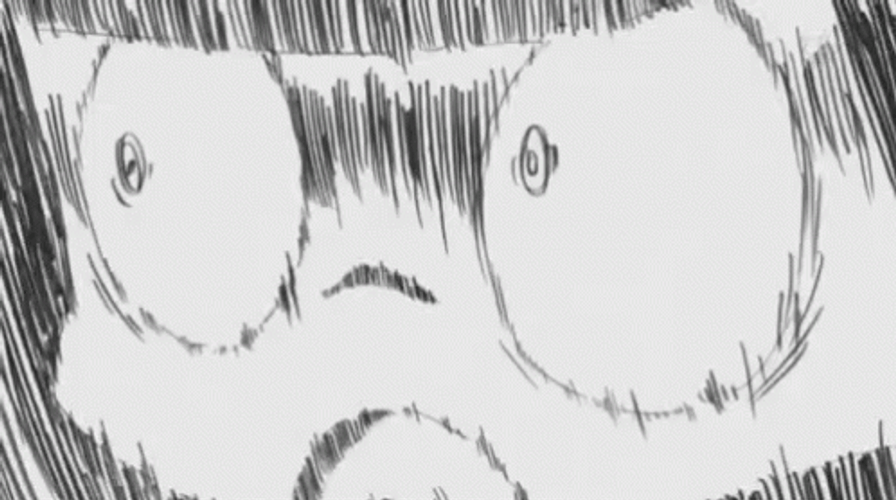 Panty And Stocking Black And White Shocking Face GIF