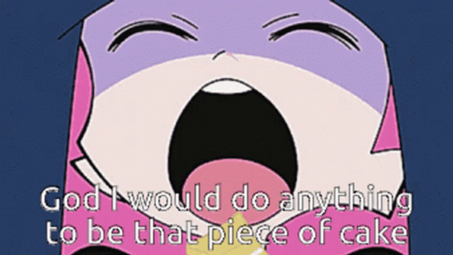 Panty And Stocking Eating Cake GIF