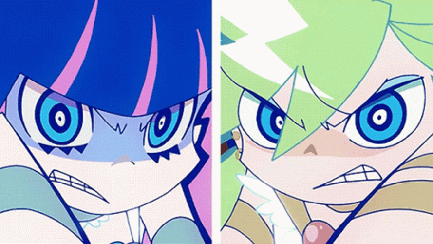 Panty And Stocking Mad Face GIF