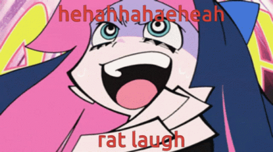Panty And Stocking Rat Laugh GIF