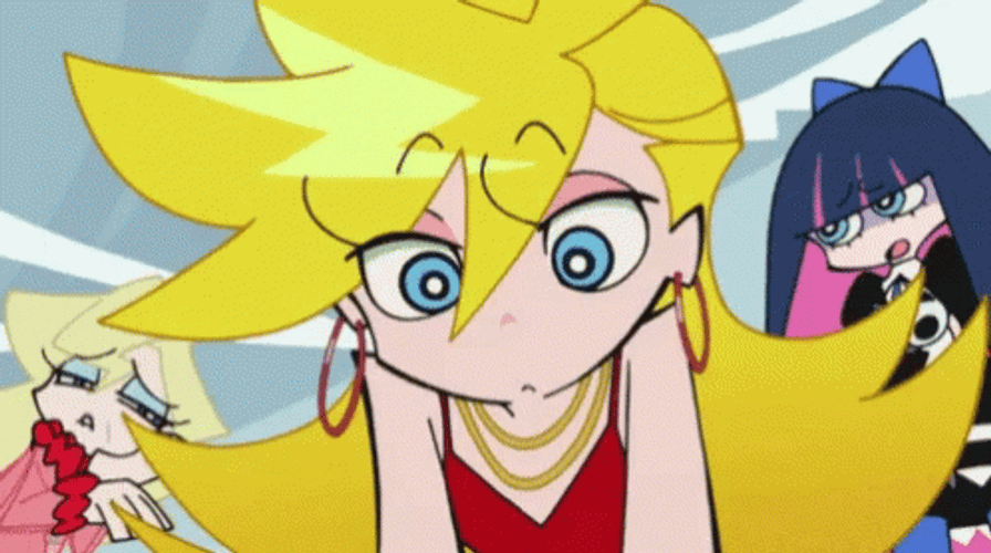 Panty And Stocking Red Nails GIF