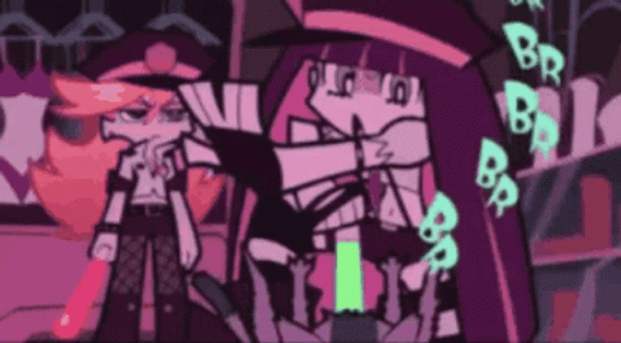 Panty And Stocking Rumbling Stomach GIF