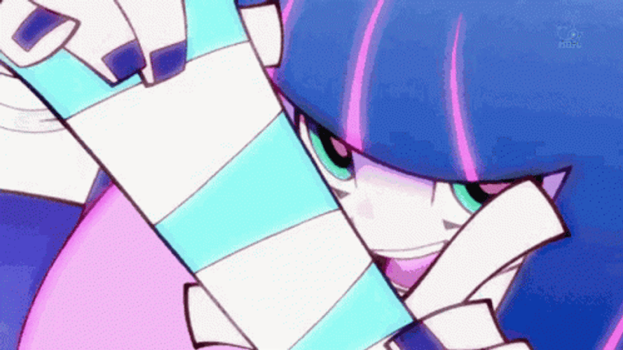 Panty And Stocking Showing Fighting Skills GIF