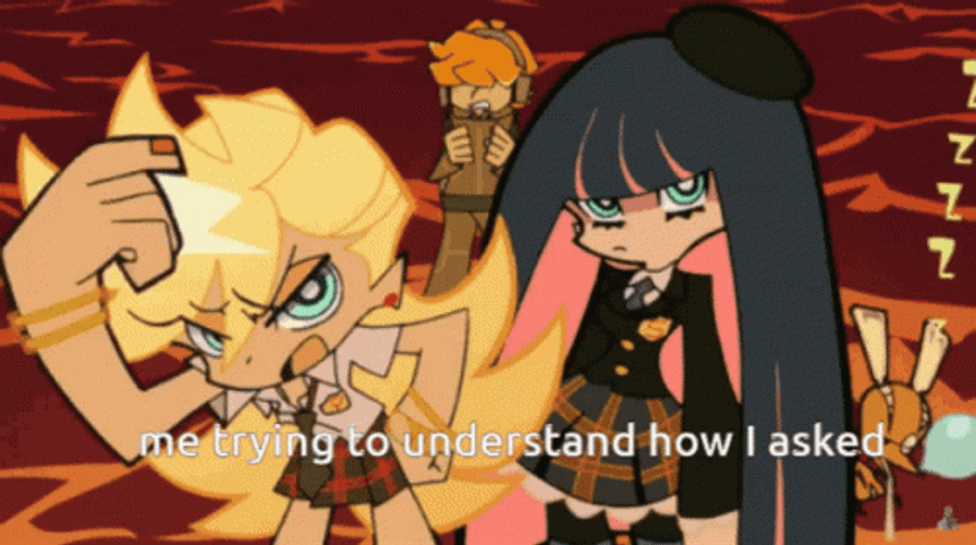 Panty And Stocking Trying Understand GIF