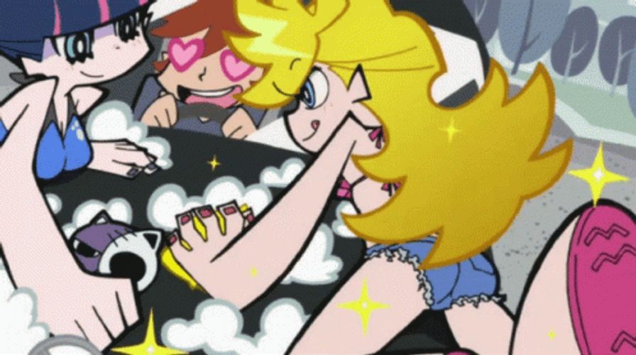 Panty And Stocking Wash Car GIF