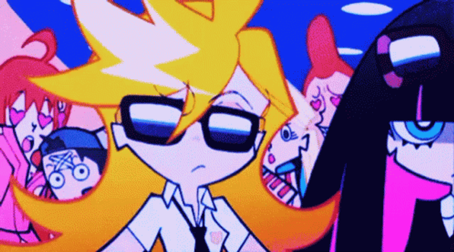 Panty And Stocking Wearing Sunglasses GIF