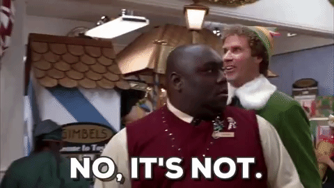 Papa Elf Butting In GIF