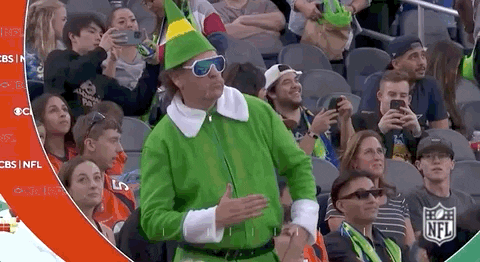 Papa Elf Dancing As A Fan GIF