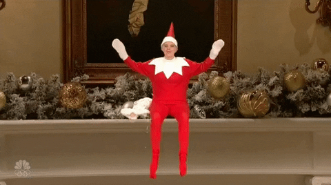 Papa Elf Floating Elf GIF